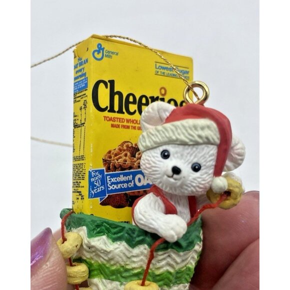 Enesco 1991 Cheerios Mouse Christmas Ornament 3" Stocking General Mills - Picture 10 of 12